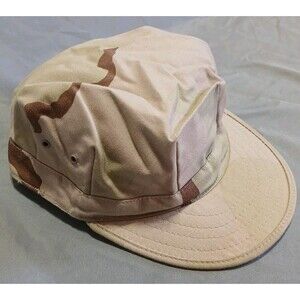 Vtg USMC Desert Camo Utility Cap Large 90s Military Hat Survivalist Warcore USA